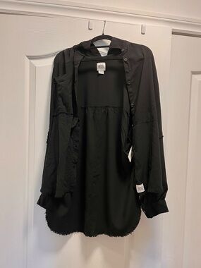 Urban Outfitters BDG Black Button-Up Lightweight Shirt